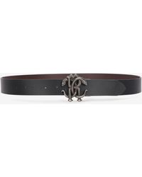 Roberto Cavalli - Belt With Monogram Mirror Snake - Lyst