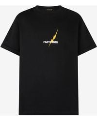 Roberto Cavalli - T-Shirt With Print And Logo - Lyst