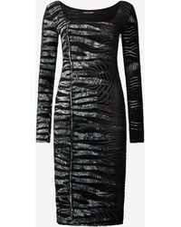Roberto Cavalli - Dress With Tiger Skin And Zebra Motif - Lyst