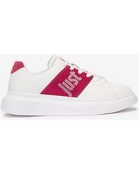 Roberto Cavalli - Sneakers With Fuchsia Side Insert - Lyst