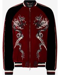 Roberto Cavalli - Bomber Jacket With Dragons - Lyst
