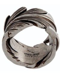 Roberto Cavalli Ring mit feder-design - Mettallic