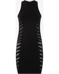Roberto Cavalli - Perforated Zebra Pattern Dress - Lyst