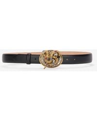 Roberto Cavalli - Slim Belt With Snake Buckle - Lyst
