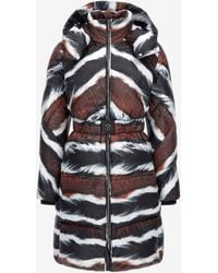 Roberto Cavalli - Animalier Print Puffer Jacket With Belt - Lyst