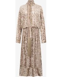 Roberto Cavalli - Long Dress With All-Over Dappled Pattern - Lyst