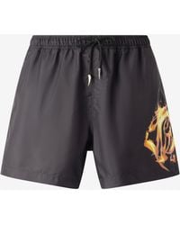 Roberto Cavalli - Monogram And Fang Swim Shorts - Lyst