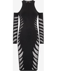 Roberto Cavalli - Midi Dress With Perforated Pattern - Lyst