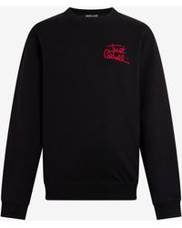 Roberto Cavalli - Crewneck Sweatshirt With Embroidered Logo - Lyst