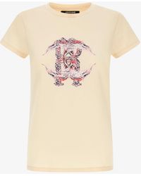 Roberto Cavalli - T-Shirt With Monogram Rc - Lyst