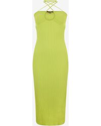 Roberto Cavalli - Rib-Knit Midi Dress - Lyst