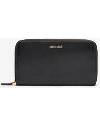 Roberto Cavalli - Snake Scale-Effect Wallet - Lyst
