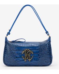 Roberto Cavalli - Shoulder Bag With Mirror Snake Monogram - Lyst