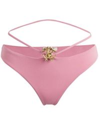 Roberto Cavalli Mirror Snake Bikini Briefs - Pink