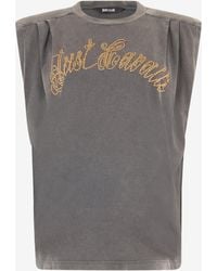Roberto Cavalli - Cotton Top With Front Logo - Lyst