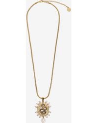 Roberto Cavalli - Snake Pendant Necklace With Pearls - Lyst