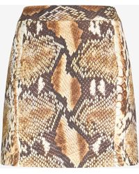 Roberto Cavalli - Python Print Mini Skirt - Lyst