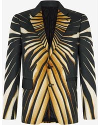 Roberto Cavalli - Single-Breasted Blazer With Ray Of Print - Lyst