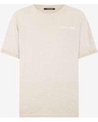 Roberto Cavalli - T-Shirt With Back Snake Print - Lyst