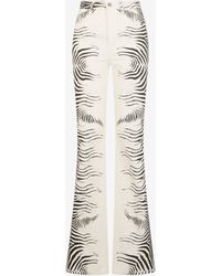 Roberto Cavalli - Zebra Print Jeans - Lyst