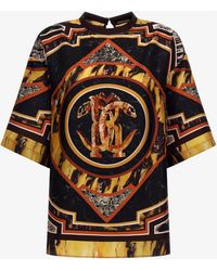 Roberto Cavalli - Camiseta Con Estampado Marble - Lyst