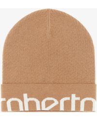 Roberto Cavalli - Wool Blend Beanie With Logo - Lyst
