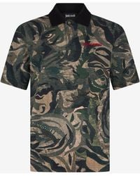 Roberto Cavalli - Tiger Camu Print Polo - Lyst