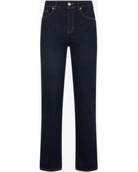 Roberto Cavalli - Straight-Leg Jeans With Embroidered Logo - Lyst