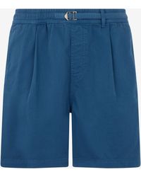 Roberto Cavalli - Pleated Bermuda Shorts - Lyst