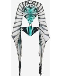 Roberto Cavalli - Ray Of Sea Print Swimsuit - Lyst