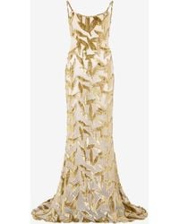 Roberto Cavalli - Foliage-Motif Sheer Dress - Lyst