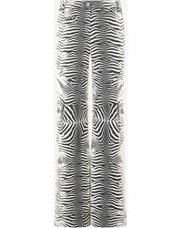 Roberto Cavalli - Stretch Cotton Pants With Tigress Print - Lyst
