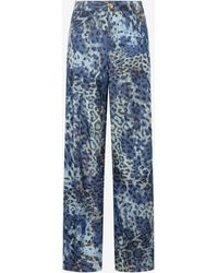Roberto Cavalli - Jeans With Jaguar Skin Print - Lyst