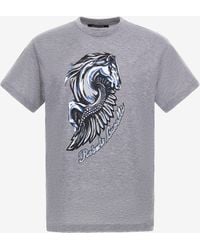 Roberto Cavalli - T-Shirt With Horse Logo And Print - Lyst
