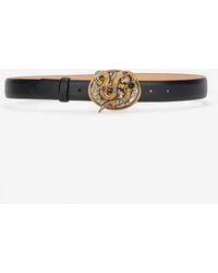 Roberto Cavalli - Slim Belt With Snake Buckle - Lyst