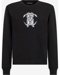 Roberto Cavalli - Sweatshirt With Cut-Out Embroidered Logo - Lyst