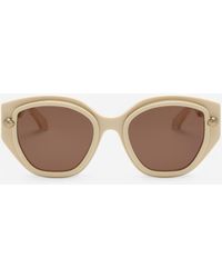 Roberto Cavalli - Wide And Feminine Front Sunglasses With Double Ring Decoration - Lyst