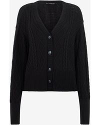 Roberto Cavalli - Cable-Knit Cardigan - Lyst