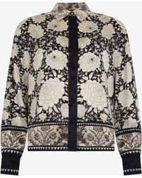 Roberto Cavalli - And Ivory Floral Print Shirt - Lyst
