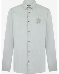 Roberto Cavalli - Light Shirt With Monogram Rc Embroidery - Lyst