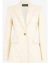 Roberto Cavalli - Ivory Jacket With Jaguar Motif - Lyst