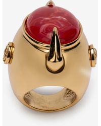Roberto Cavalli - Cocktail Ring With Fang And Gem - Lyst