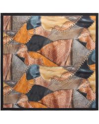 Roberto Cavalli - Schal Mit Patchwork-Druck - Lyst