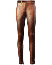 Roberto Cavalli - Metallic Stretch Lurex Solid Trousers - Lyst