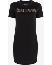 Roberto Cavalli - Just Cavalli Logo-Print Mini Dress - Lyst