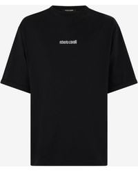 Roberto Cavalli - Cotton T-Shirt With Tigers And Logo - Lyst