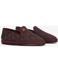 Roberto Cavalli - Flat Loafers With Mirror Snake Monogram - Lyst