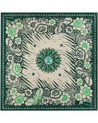 Roberto Cavalli - Scarf With Zebra Pattern And Mirror Snake Monogram - Lyst