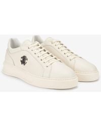 Roberto Cavalli - Ivory Sneakers With Rc Monogram - Lyst