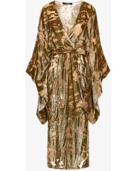 Roberto Cavalli - Long Velvet Devore Gown - Lyst